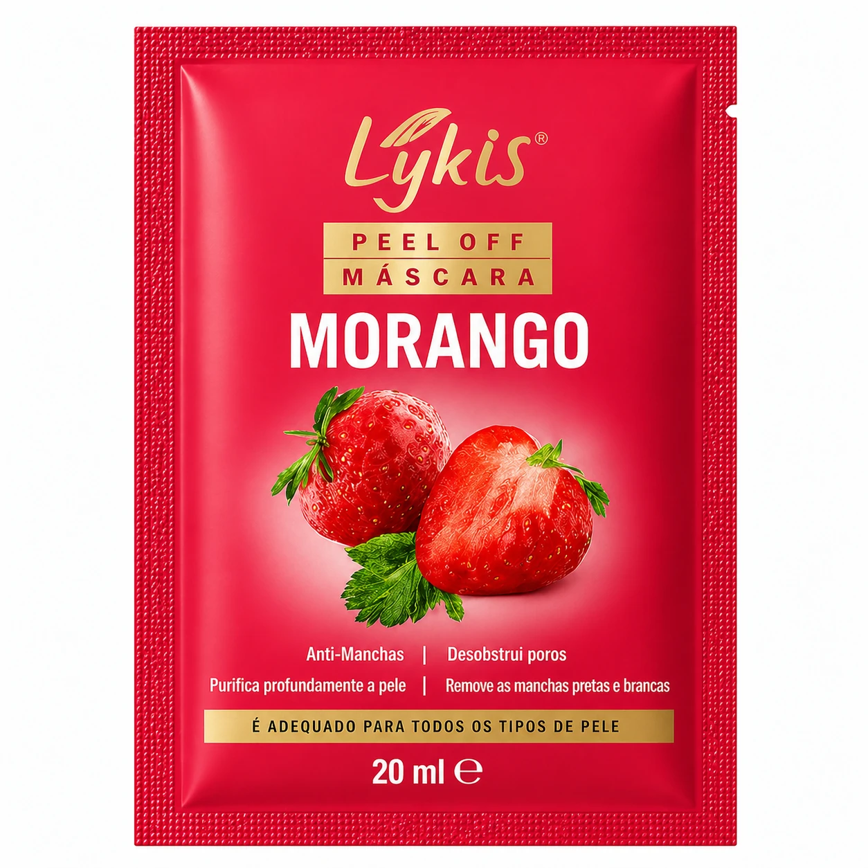 Máscara Facial Lykis Vitamina C Peel Off – Iluminadora