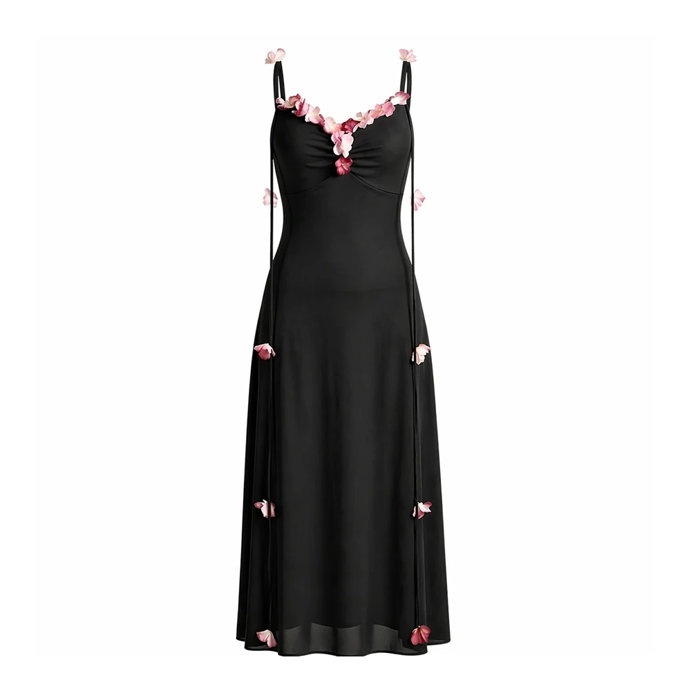 Vestido Pétalas de Verão Elegante