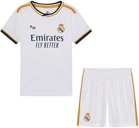Conjunto Desportivo Real Madrid Branco 2024 – Camisola + Calção