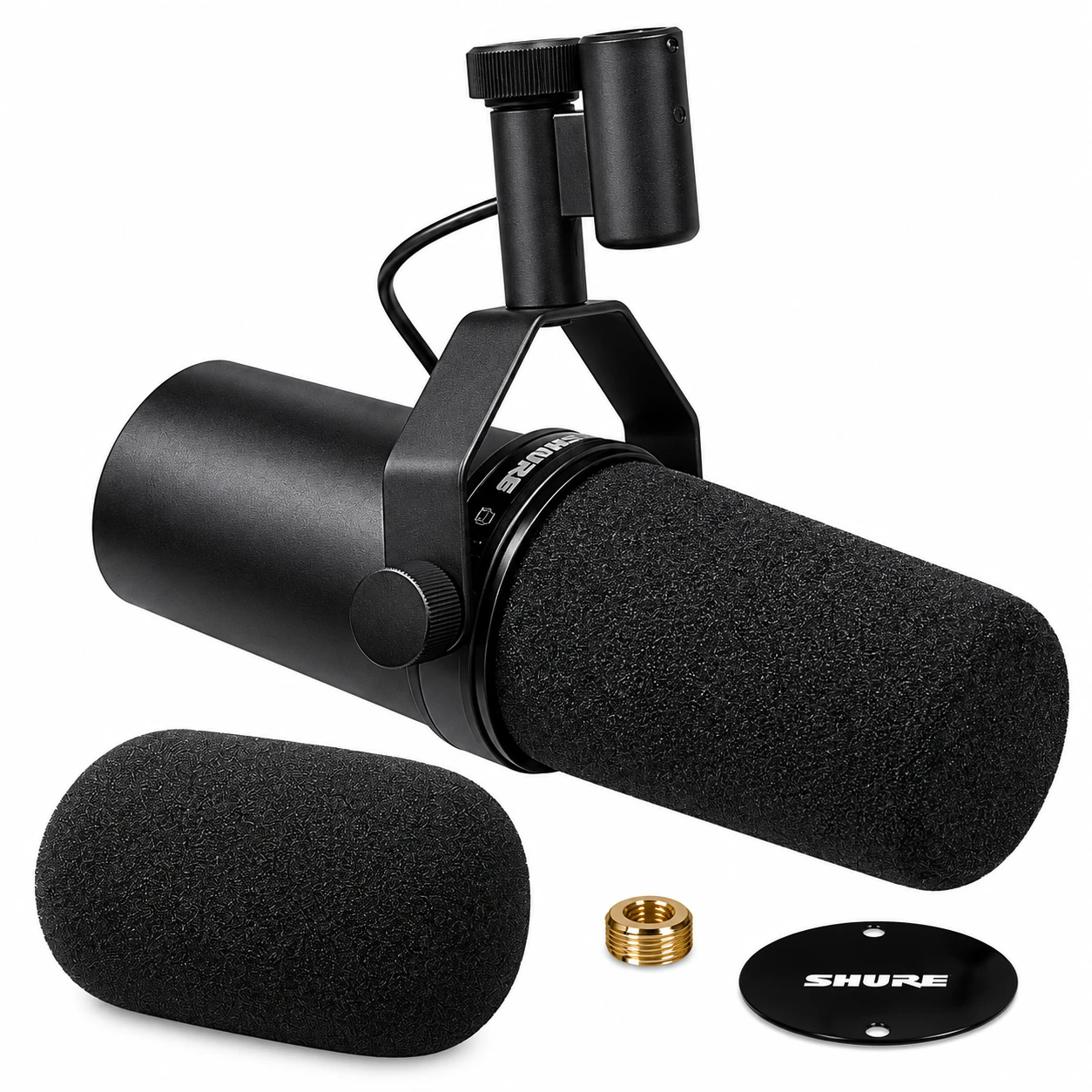 Microfone Dinâmico Profissional Shure SM7B para Podcast, Estúdio e Streaming