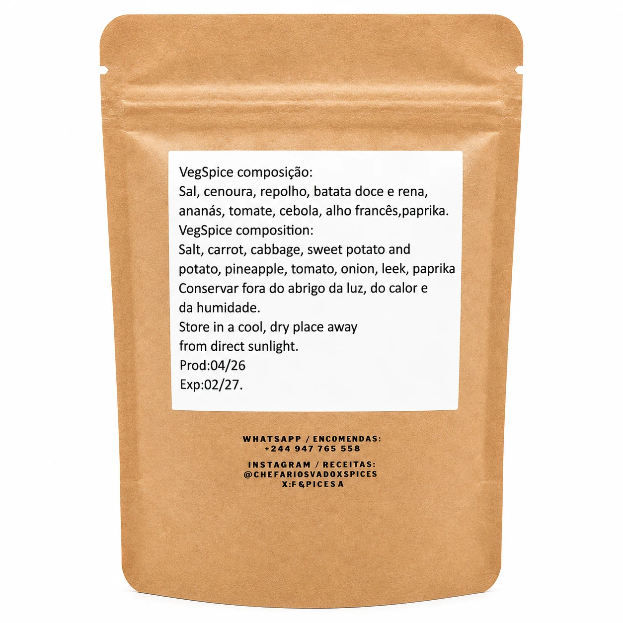 VegSpice – Tempero Vegetal  45g