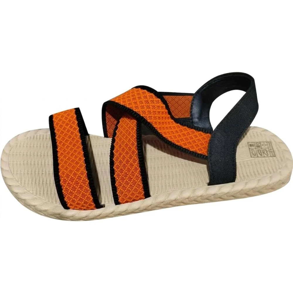 Sandálias Femininas Casual Conforto Laranja com Solado Espadrille