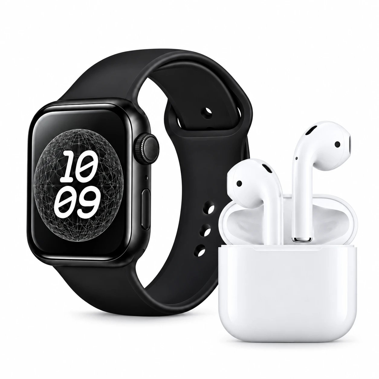 Kit 2 em 1 Smartwatch HR4 Pro Max + Auriculares Bluetooth Sem Fio