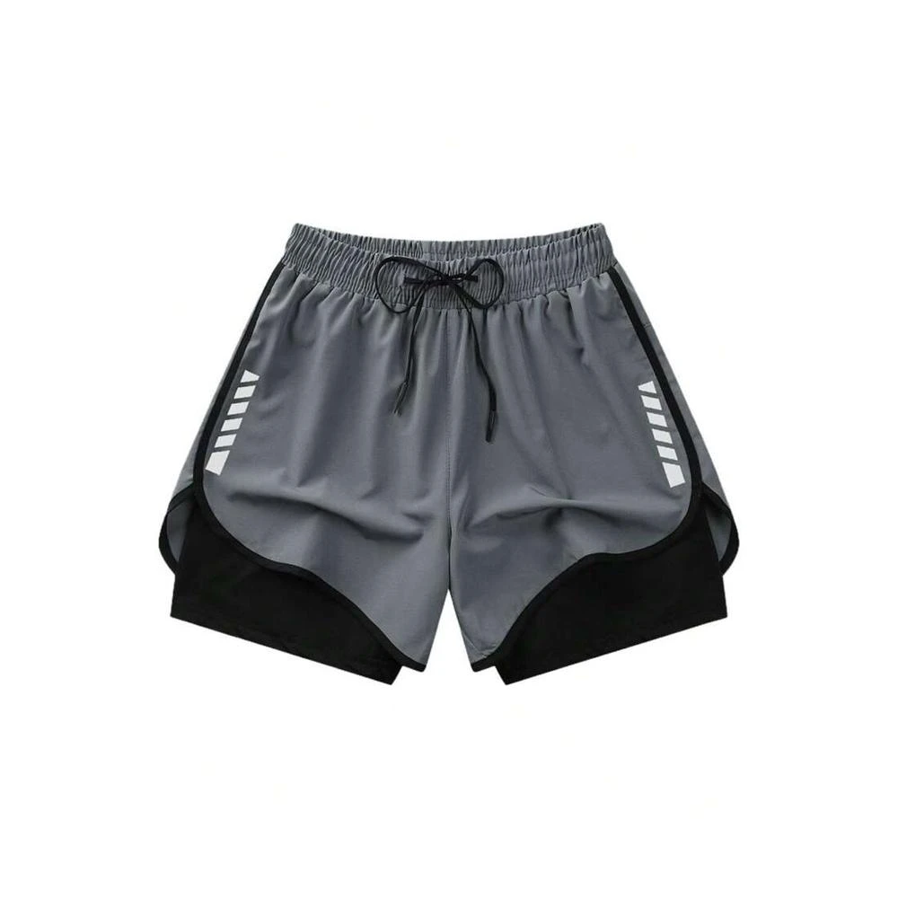 Calções Masculinos 2 em 1 Estilo Coreano