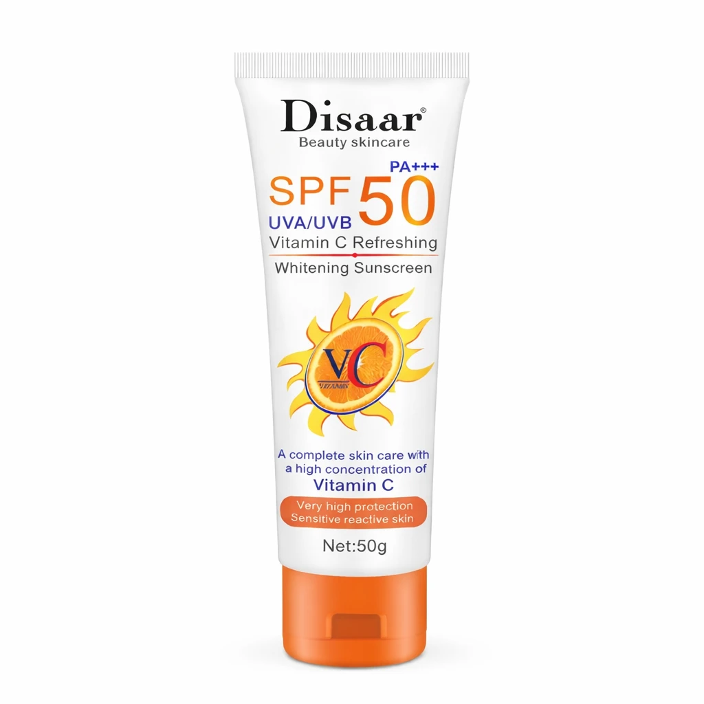 Protetor Solar Facial Disaar Vitamina C SPF50 PA+++ – Alta Proteção UVA/UVB