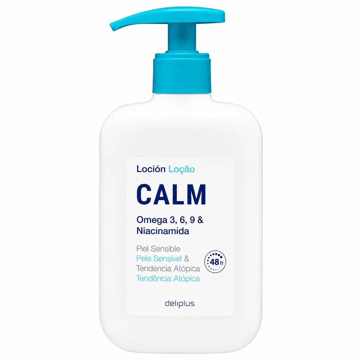 Loção Corporal Calm Deliplus Omega 3, 6, 9 e Niacinamida 400ml para Pele Sensível e Atópica