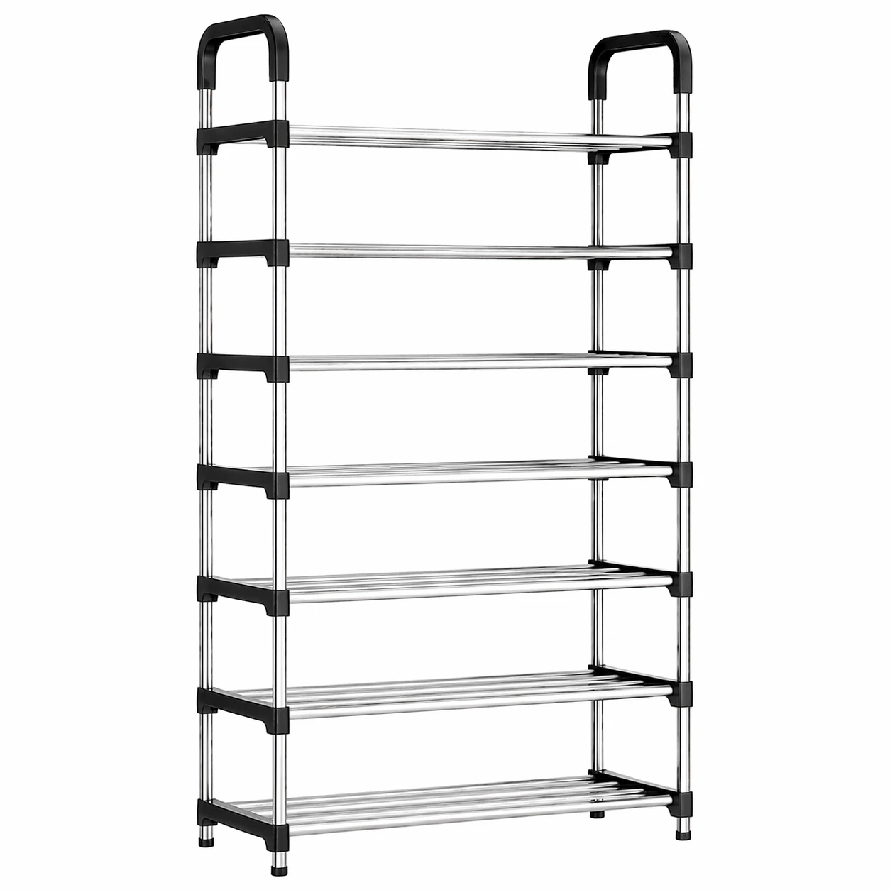 Sapateira Vertical 8 Andares em Aço Inox – Organizador Multiuso para 18 Pares (Desmontável e Ajustável)