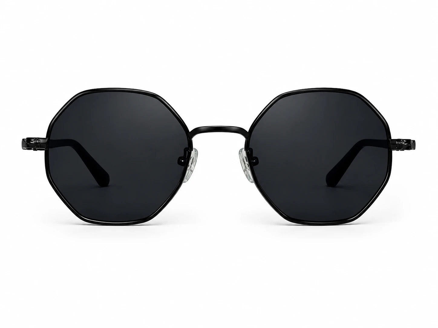 Óculos de Sol Octogonal Premium Unissex – Preto Elegante