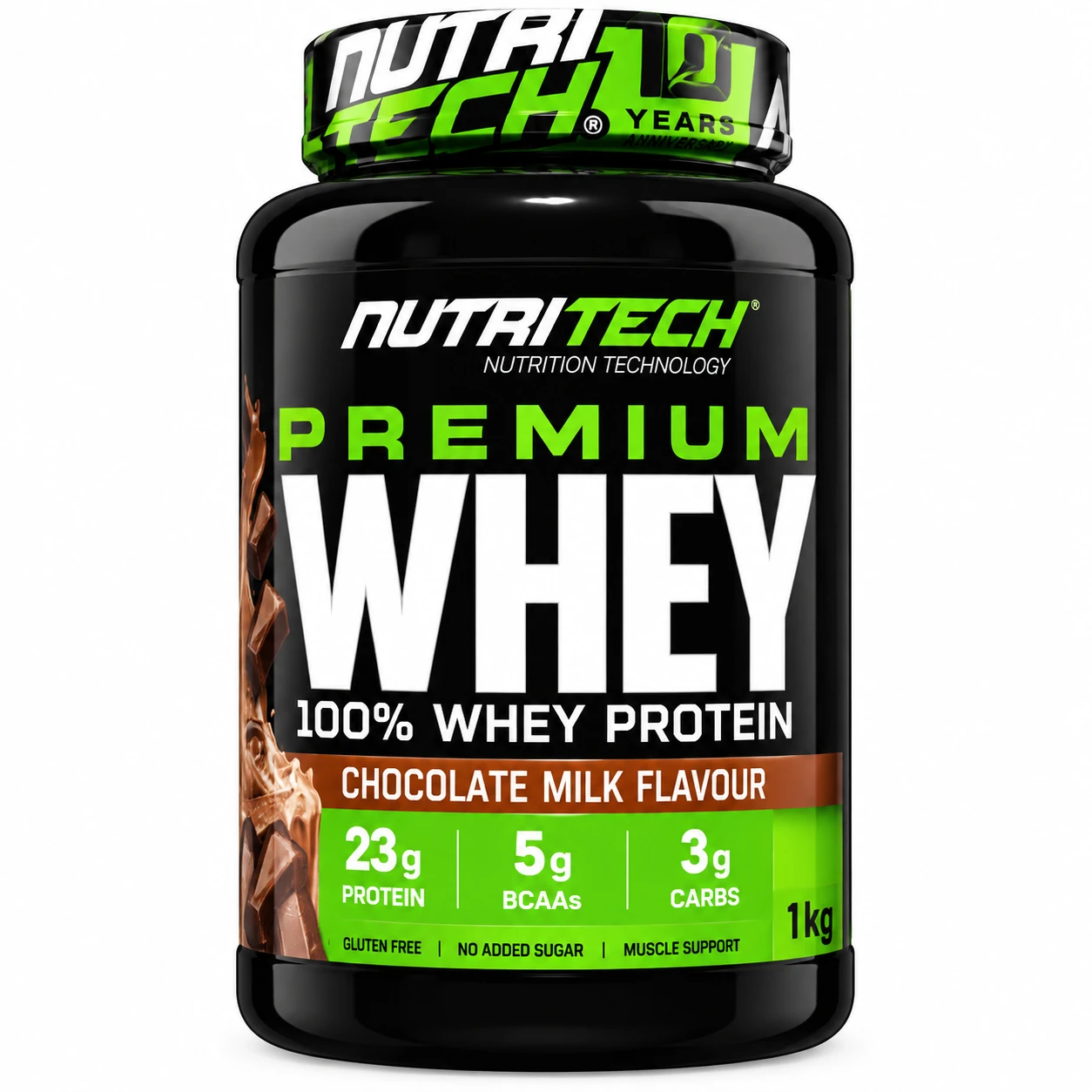 NutriTech Premium Whey 100% Whey Protein Chocolate Milk – 1 kg