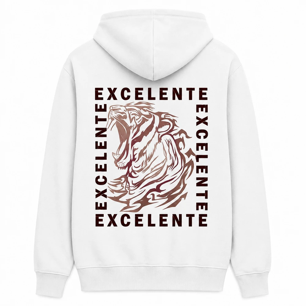 Jaqueta Hoodie Excelente com Estampa de Tigre
