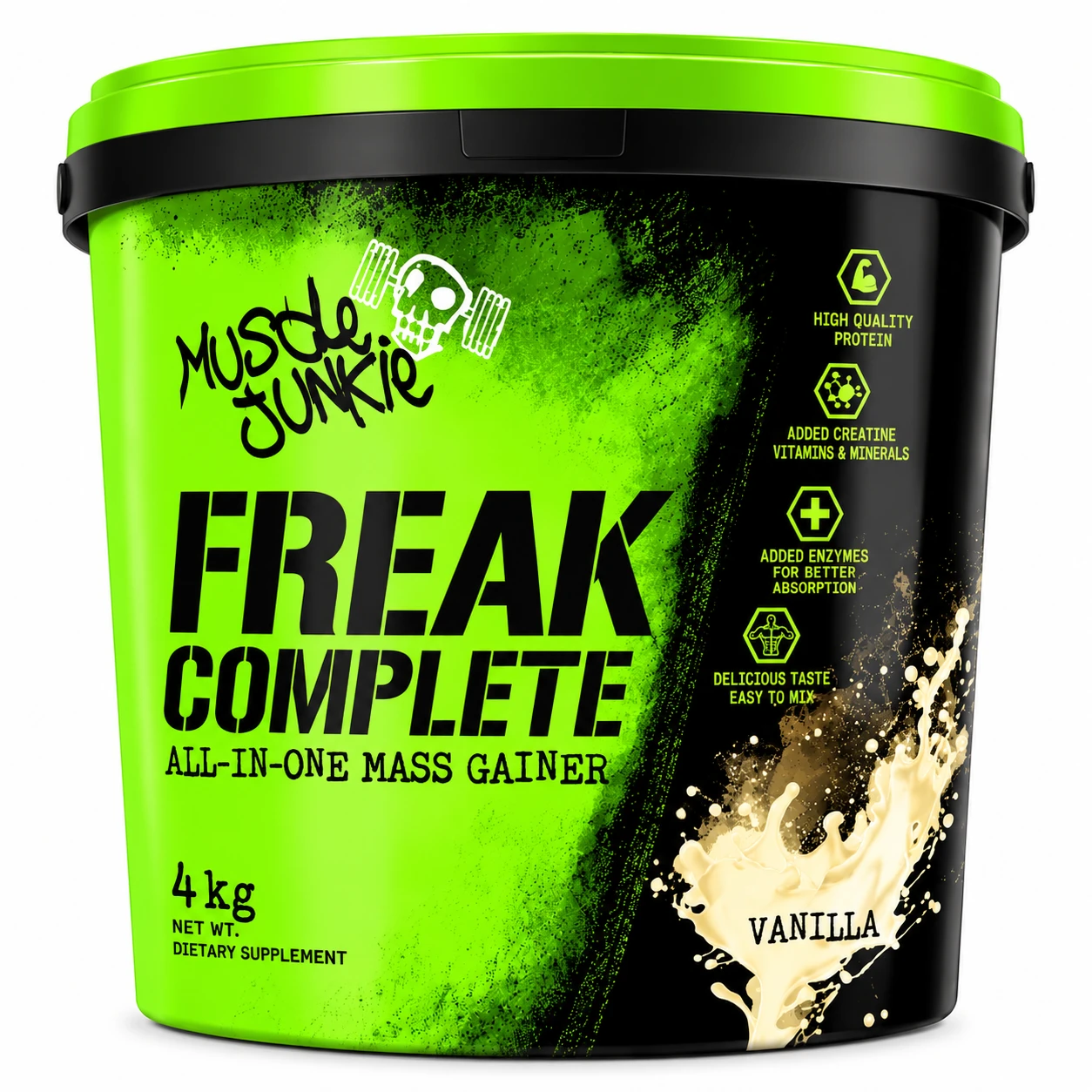 Muscle Junkie Freak Complete Mass Gainer 4kg – Baunilha